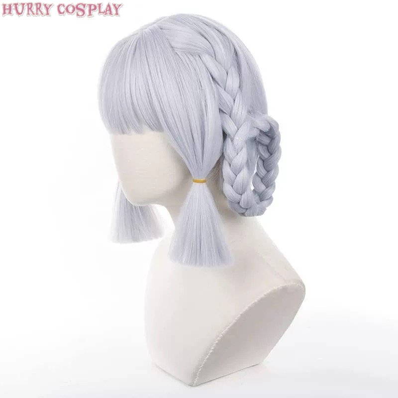 Game Cosplay,Genshin Impact,Wigs,Genshin Impact Kamisato Ayaka Letter from Flowers Skirt Cosplay Costume - Wig